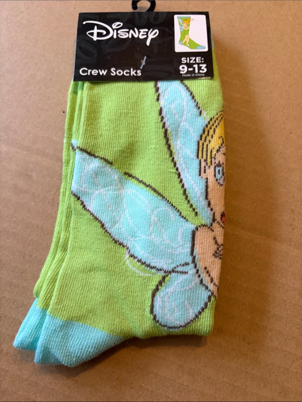 Disney Tinker Bell Crew Socks - Green & Light Blue
